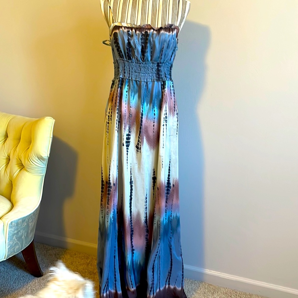 Maxi silk dress bcbg